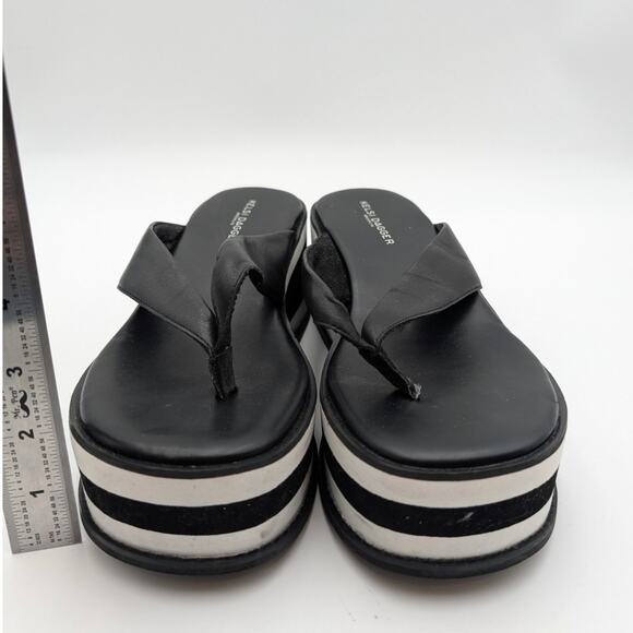 Kelsi Dagger Gigi Platform Wedge Flip Flop Sandal Women's Black Size US7.5 EU38 - Picture 2 of 11